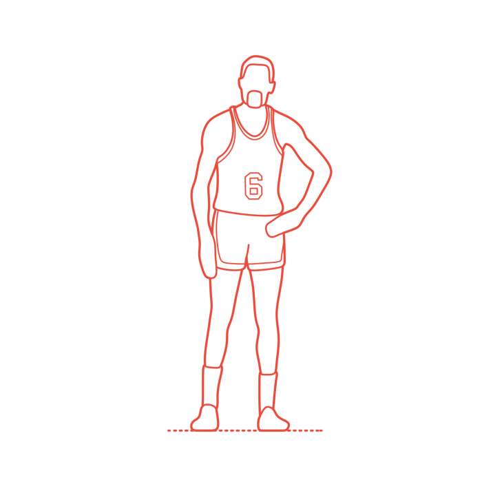 Free Download Vectors, Sports Basketball Bill Russell Contour Svg Vector