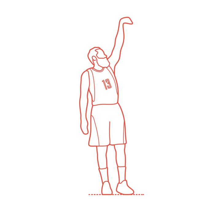 Free Download Vectors, Sports Basketball James Harden Monoline Svg Vector
