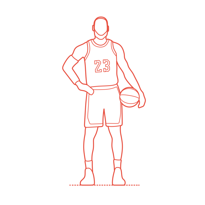 Free Download Vectors, Sports Basketball Lebron James Realistic Outline Svg Vector