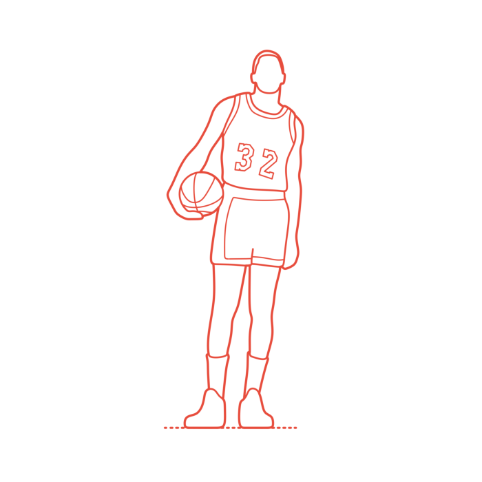 Free Download Vectors, Sports Basketball Magic Johnson Contour Svg Vector