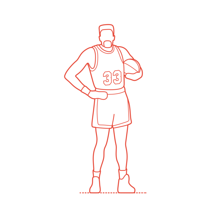 Free Download Vectors, Sports Basketball Patrick Ewing Clean Outline Svg Vector