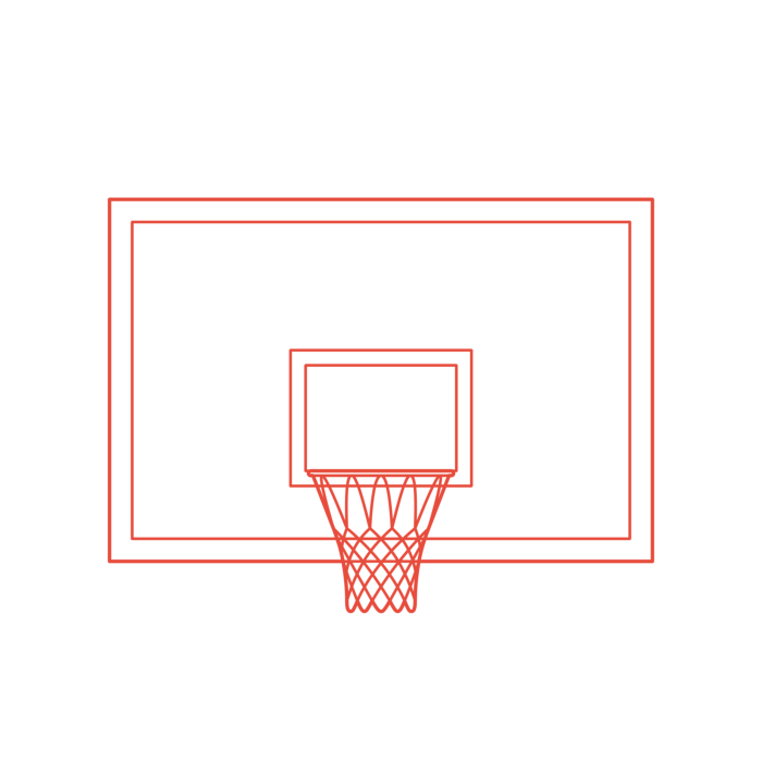Free Download Vectors, Sports Basketball Regulation Backboard Blueprint Style Svg Vector