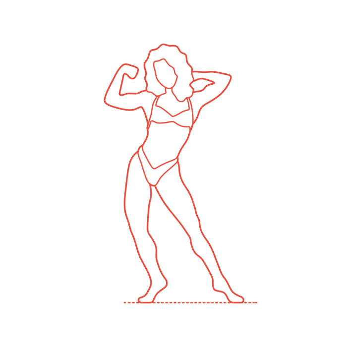 Free Download Vectors, Sports Bodybuilding Rachel Mclish Flat Line Svg Vector