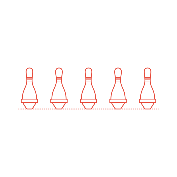 Free Download Vectors, Sports Bowling Five Pin Pin Deck Flat Line Svg Vector