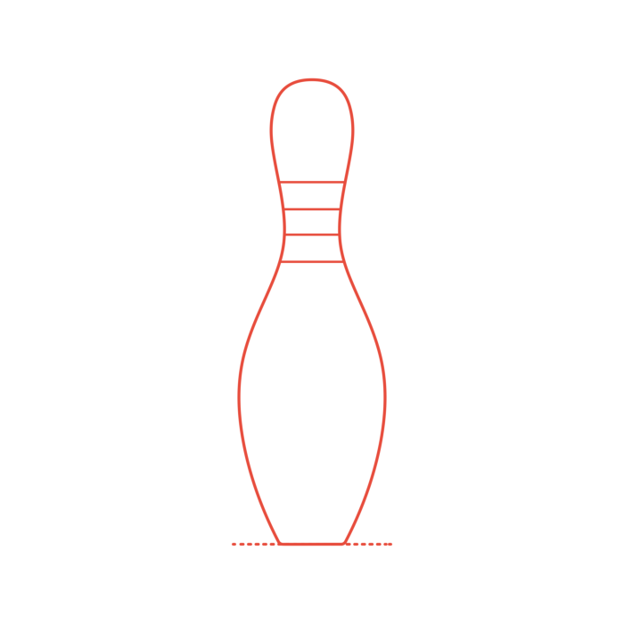 Free Download Vectors, Sports Bowling Ten Pin Bowling Pin Line Art Illustration Svg