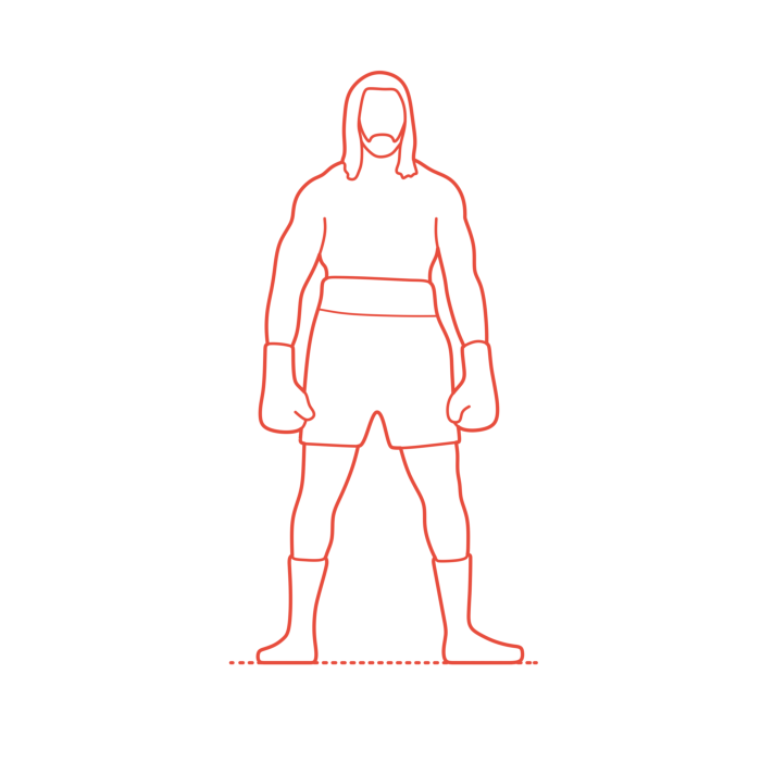 Free Download Vectors, Sports Boxing Lennox Lewis Contour Svg Vector