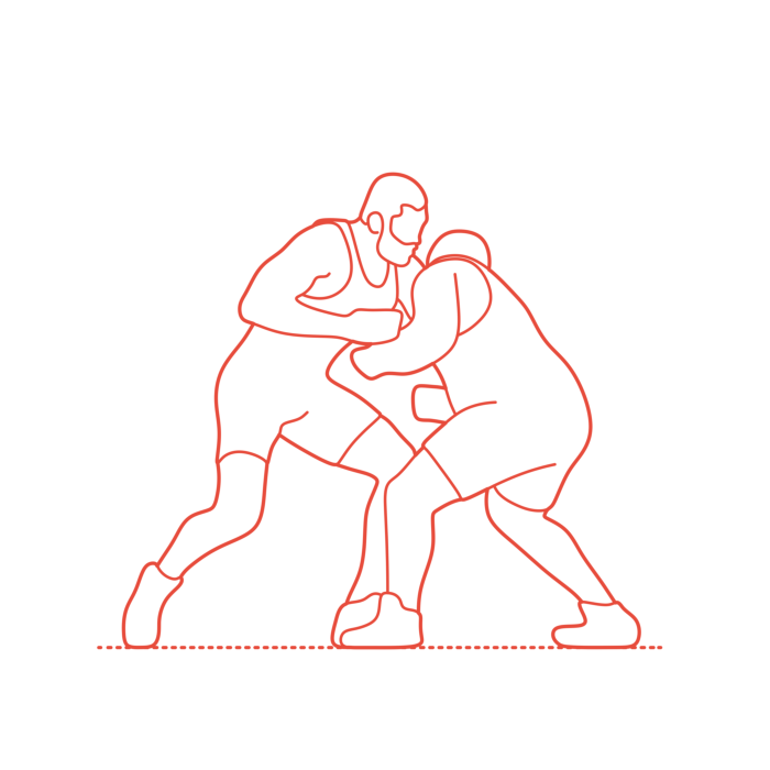 Free Download Vectors, Sports Combat Sports Wrestling Contour Svg Vector