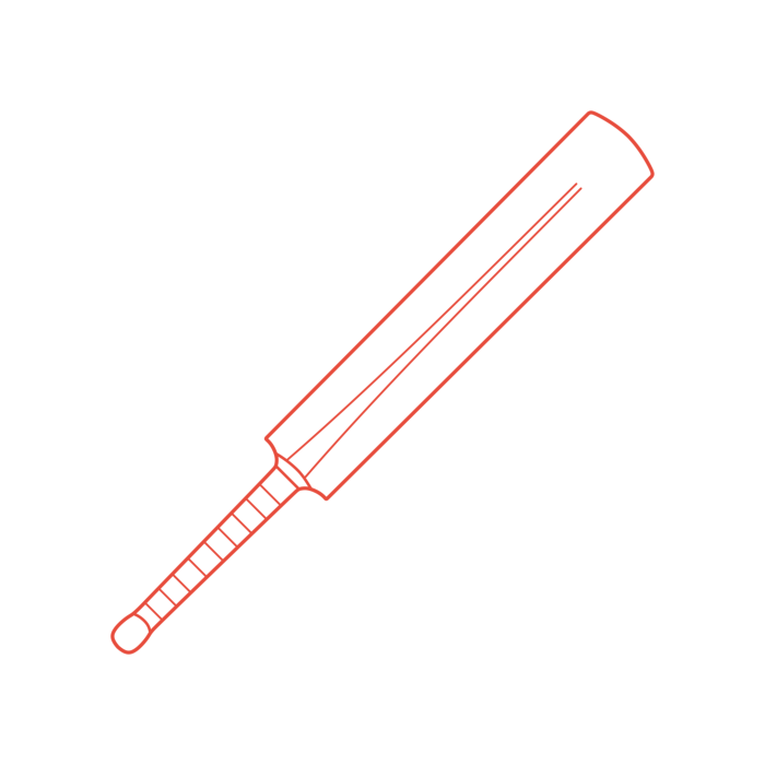 Free Download Vectors, Sports Cricket Bat Sticker Outline Svg File
