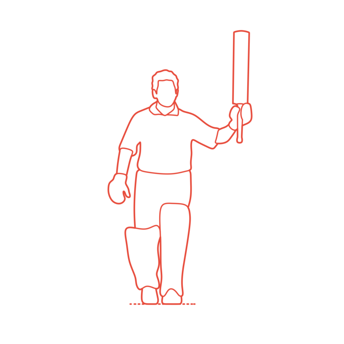 Free Download Vectors, Sports Cricket Sachin Tendulkar Printable Line Art Svg