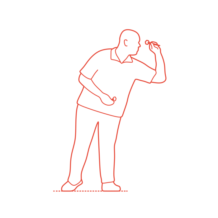 Free Download Vectors, Sports Darts Michael Van Gerwen Clean Outline Svg Vector