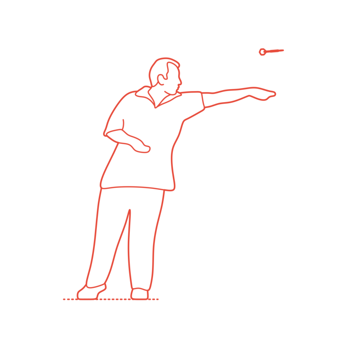 Free Download Vectors, Sports Darts Phil Taylor Printable Line Art Svg