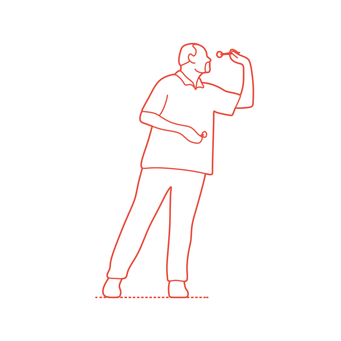 Free Download Vectors, Sports Darts Raymond Van Barneveld Cad Style Svg Vector