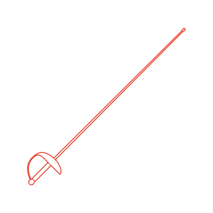 Free Download Vectors, Sports Fencing Sabre Line Art Illustration Svg