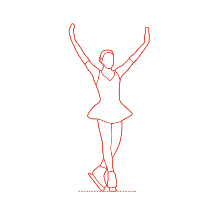 Free Download Vectors, Sports Figure Skating Evgenia Medvedeva Clean Outline Svg Vector