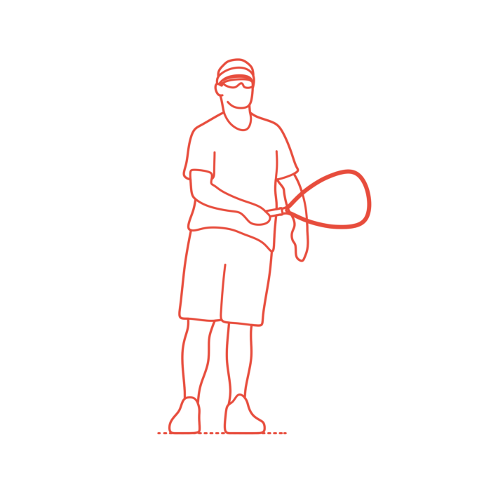 Free Download Vectors, Sports Racquetball Kane Waselenchuk Outline Drawing Svg Vector