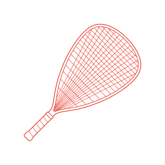 Free Download Vectors, Sports Racquetball Racquet Blueprint Style Svg Vector