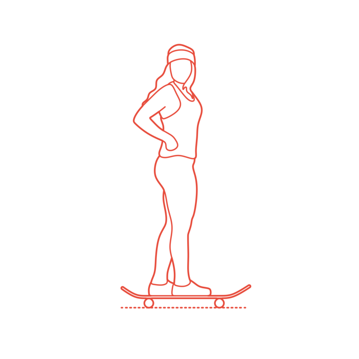 Free Download Vectors, Sports Skateboarding Leticia Bufoni Blueprint Style Svg Vector