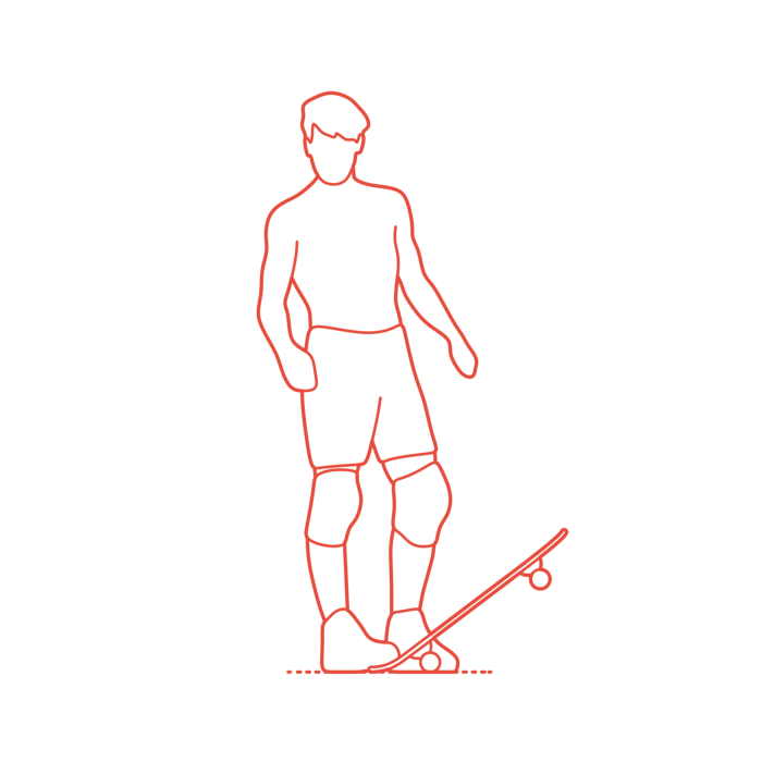 Free Download Vectors, Sports Skateboarding Rodney Mullen Cad Style Svg Vector
