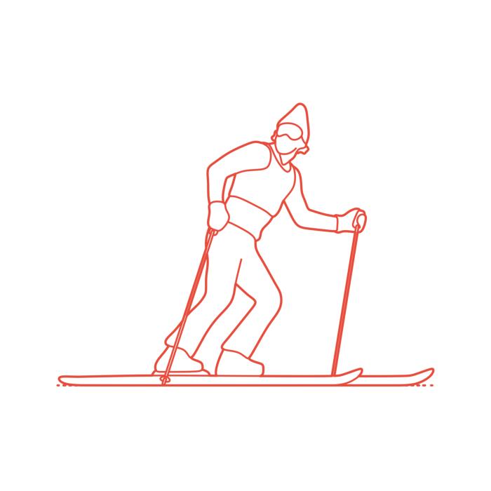 Free Download Vectors, Sports Skiing Ingemar Stenmark Flat Line Svg Vector