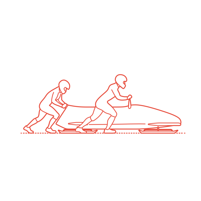 Free Download Vectors, Sports Sledding Sports Editable Svg Line Art
