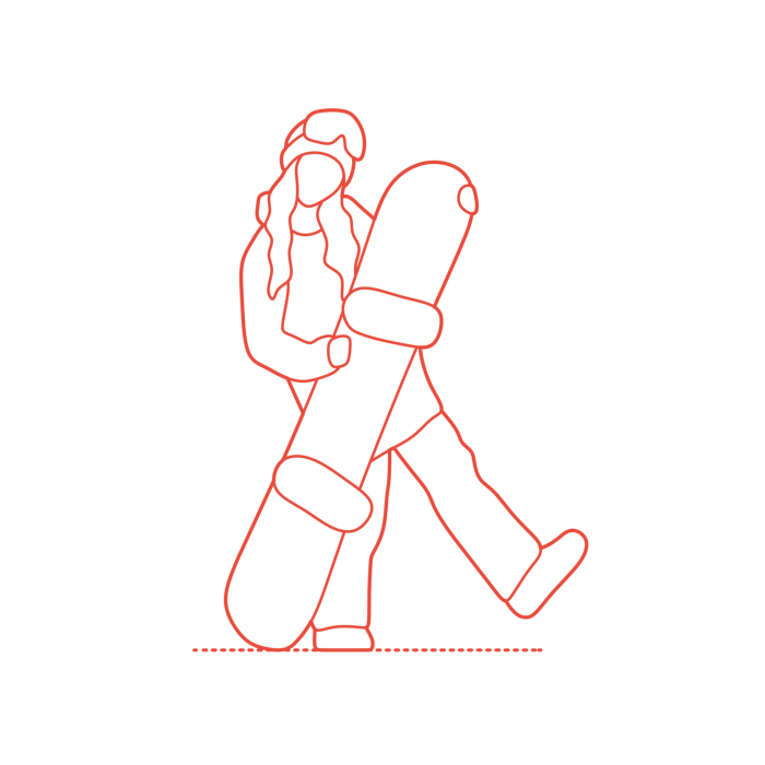 Free Download Vectors, Sports Snowboarding Chloe Kim Sticker Outline Svg File