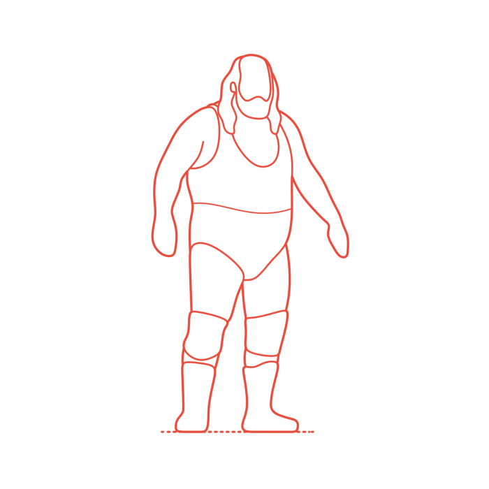 Free Vector, Sports Sumo Wrestling John Tenta Earthquake Editable Svg Line Art