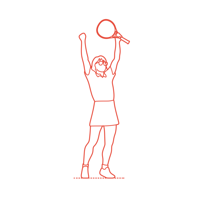 Free Download Vectors, Sports Tennis Martina Navratilova Clean Outline Svg Vector