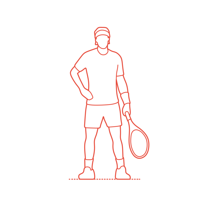 Free Download Vectors, Sports Tennis Players Rafael Nadal Sticker Outline Svg File