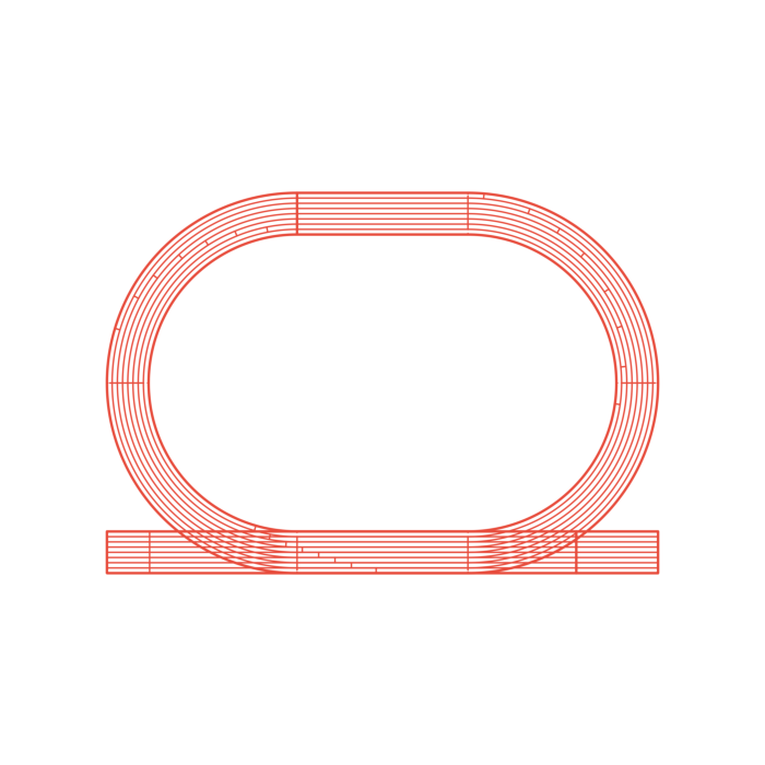Free Download Vectors, Sports Track And Field 300M Track Sketch Svg Vector