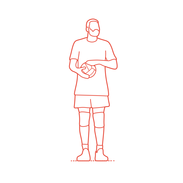 Free Download Vectors, Sports Volleyball Earvin Ngapeth Blueprint Style Svg Vector