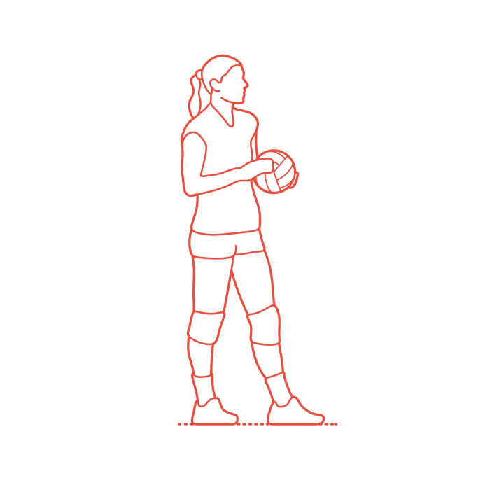 Free Download Vectors, Sports Volleyball Francesca Piccinini Realistic Outline Svg Vector