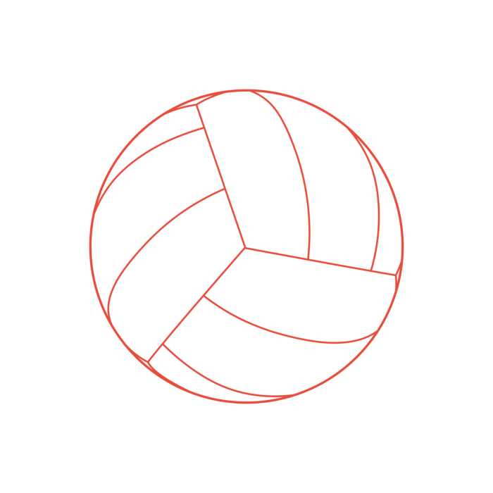 Free Download Vectors, Sports Volleyball Editable Svg Line Art
