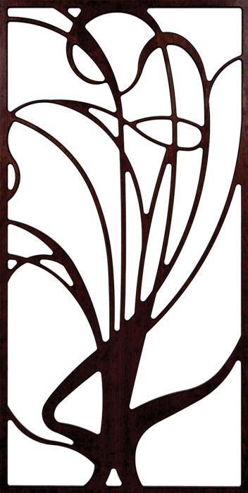 Free Download Vectors, Unframed Grille Tree Pattern 300-V138 Laser Cut DXF File