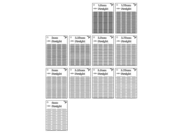 Free Download Vectors, Straight Swatch Patterns Living Hinge Templates For Laser Cut Laser Cut DXF File