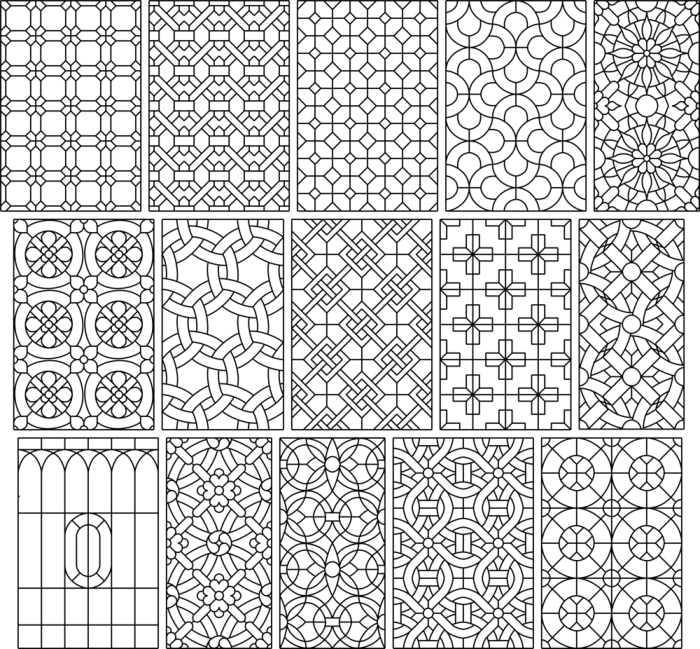 Free Download Vectors, Dxf Pattern Collection Laser Cut DXF File