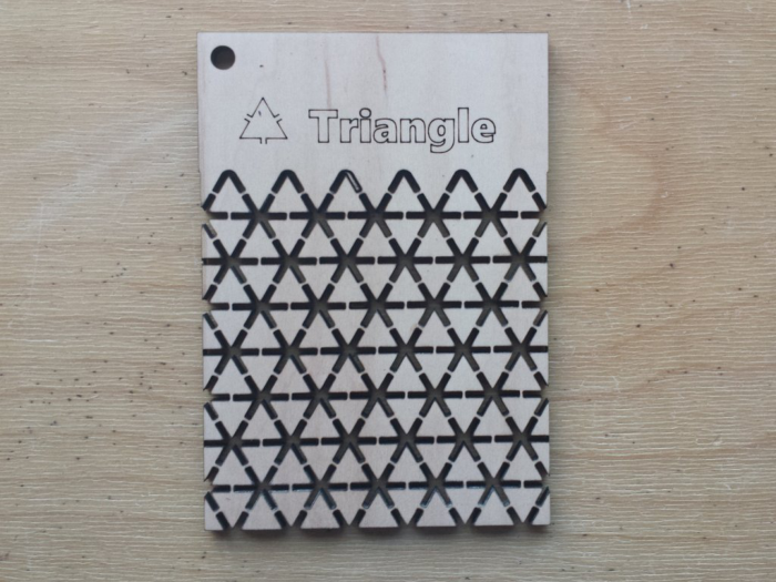 Free Download Vectors, Triangle Pattern Living Hinge Template For Laser Cut Laser Cut DXF File