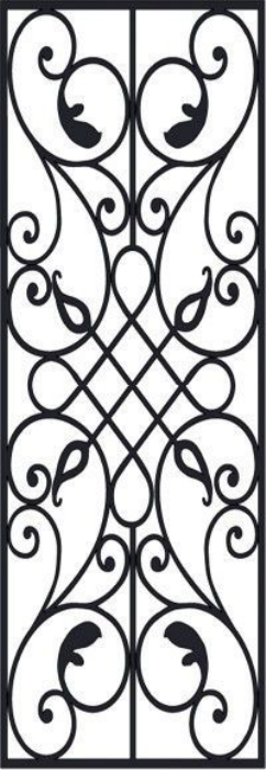 Free Download Vectors, Victorian Iron Pattern Laser Cut DXF File