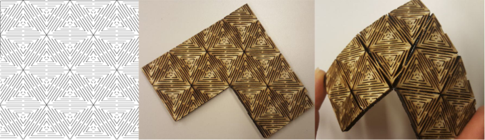 Free Vector Geodesic Pattern Living Hinge Template For Laser Cut Laser Cut DXF File