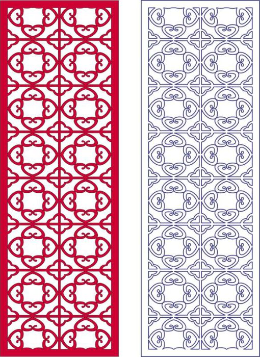 Free Download Vectors, 2D Vector Panel Pattern Laser Cut DXF File