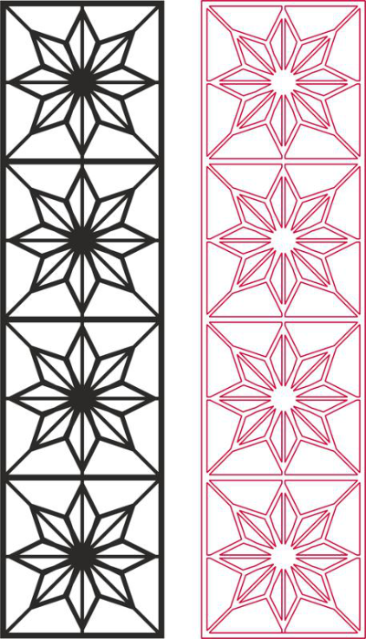 Free Download Vectors, Star Pattern Vector Laser Cut DXF File