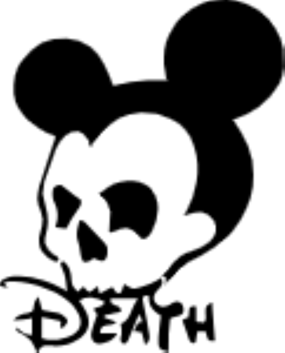 Free Download Vectors, Mickey Death Line Art Illustration Svg
