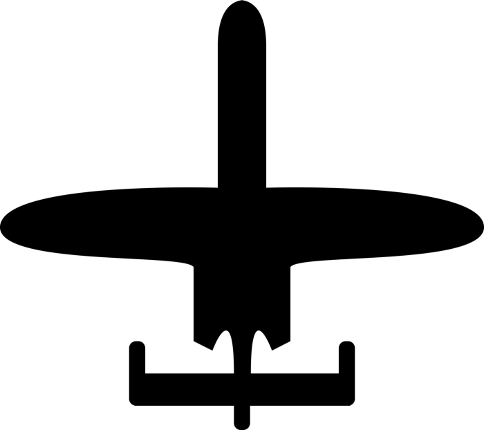 Free Download Vectors, Airplane Of Small Size Contour Svg Vector