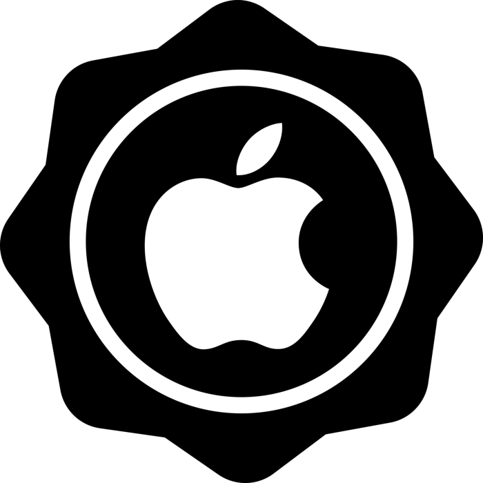Free Download Vectors, Apple Retro Badge Blueprint Style Svg Vector