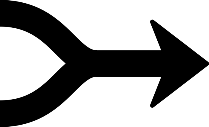 Free Download Vectors, Arrows Merge Pointing To Right Sketch Svg Vector