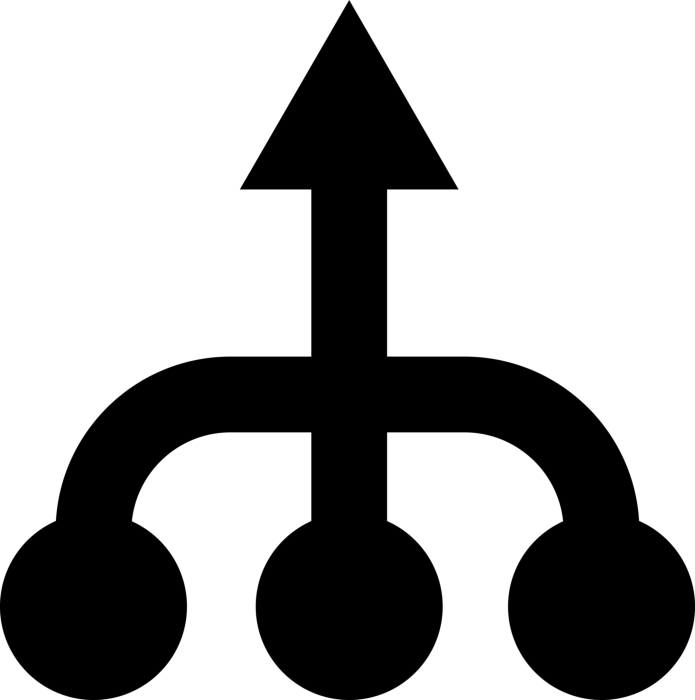 Free Download Vectors, Ascending Arrow Symbol With Three Circles Realistic Outline Svg Vector