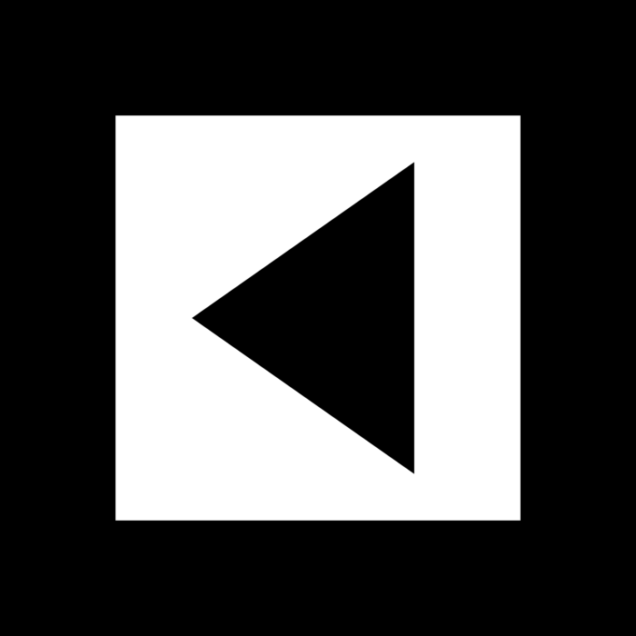 Free Download Vectors, Back Arrow Triangle In Gross Square Button Svg Vector Tracing Design