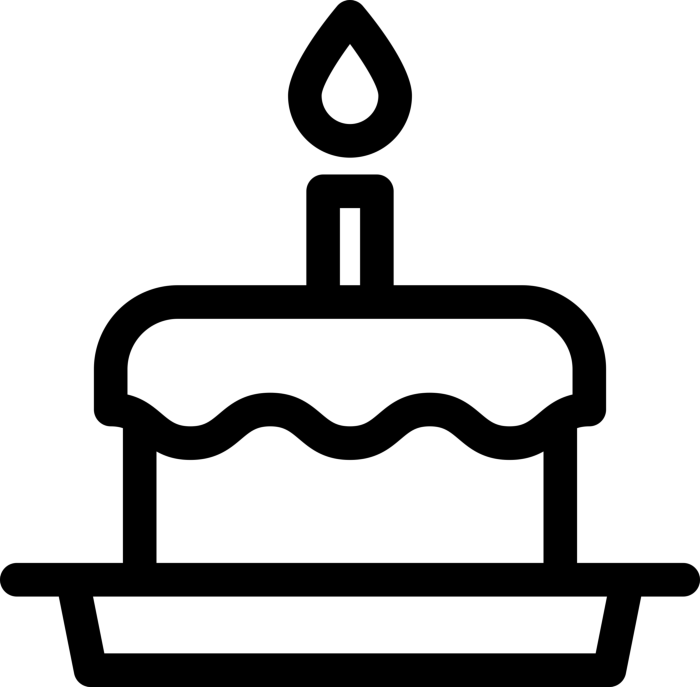 Free Download Vectors, Birthday Cake With Candle Vinyl Cutting Svg File