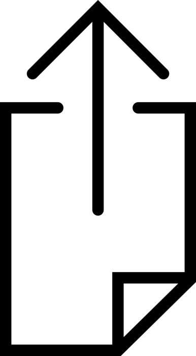 Free Vector Blank Page With Arrow Pointing Up Svg Vector Tracing Design