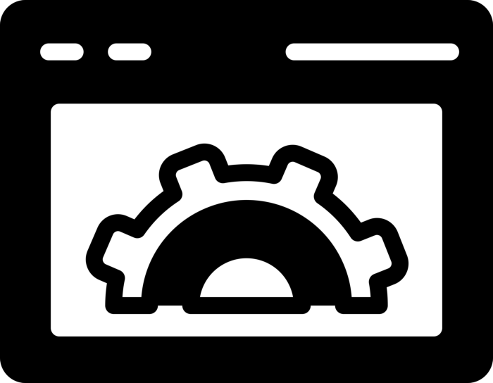 Free Download Vectors, Browser Settings Circular Interface Symbol Monoline Svg Vector