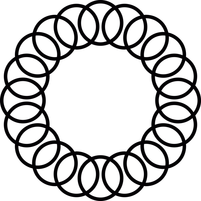 Free Download Vectors, Circular Ring Of An Spiral Clean Outline Svg Vector